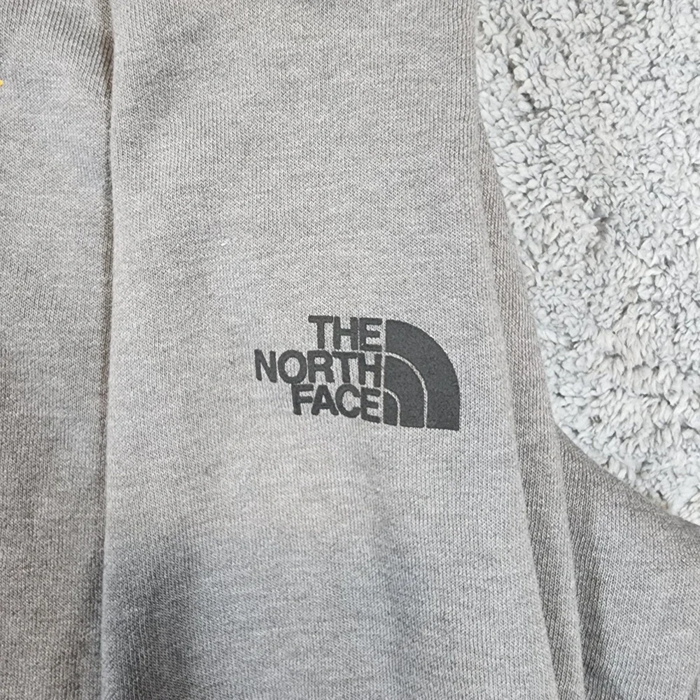 The North Face Hoodie Mens XL Gray Fleece Logo Graphic Print Sweatshirt Pullover